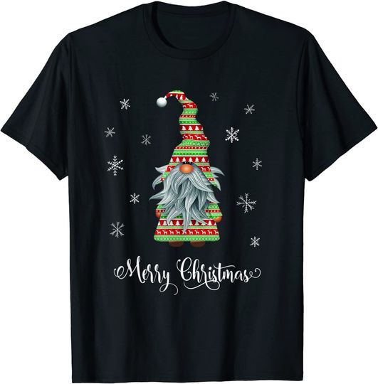 Discover T-shirt Feliz Natal com Estampa de Gnomo