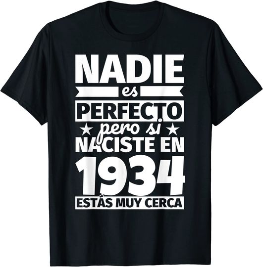 Unissex T-Shirt Camiseta 1934 T-Shirt Engraçada De Aniversário