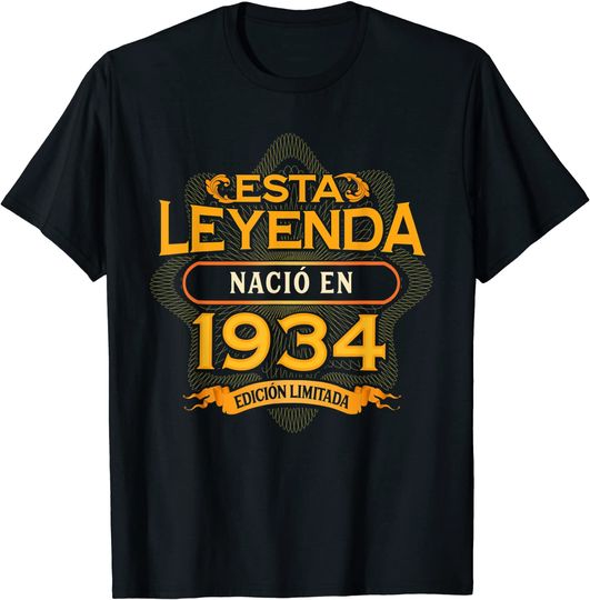Discover Unissex T-Shirt Camiseta Esta Legenda Nasceu em 1934