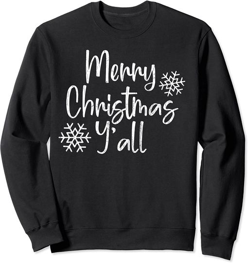 Discover Sweatshirt Suéter Unissexo Merry Christmas Y’all
