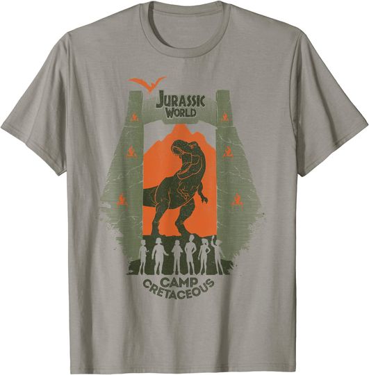 Discover Unissex T-Shirt Camiseta Mundo Jurássico Parque Campo Cretáceo