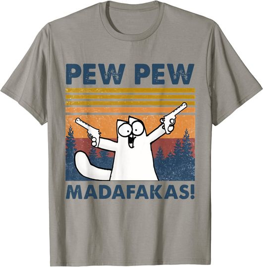 Discover Unissex T-Shirt Gatos Pew Pew Madafakas
