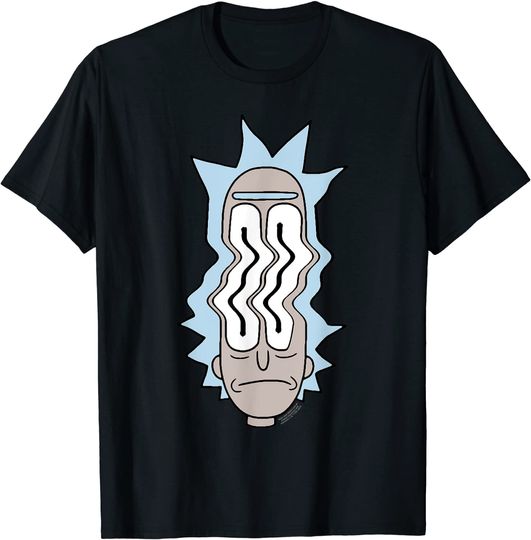 T-shirt Camisola Manga Curta Unissexo Rick and Morty Ondas Rick