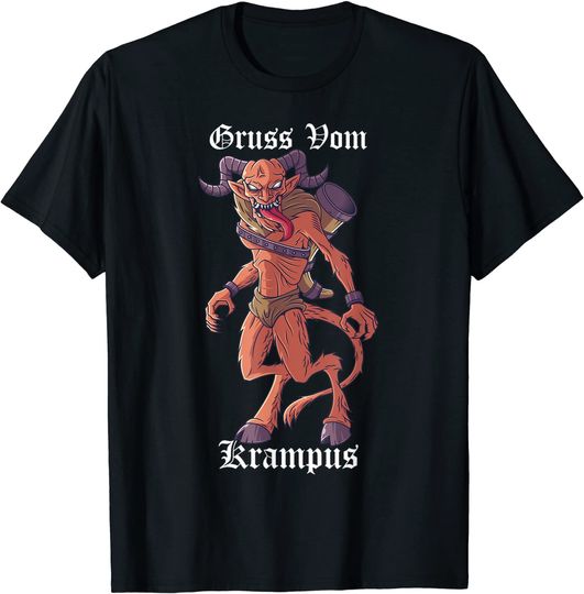 T-shirt Camisete Manga Curta Masculino Feminino Gruss Vom Krampus