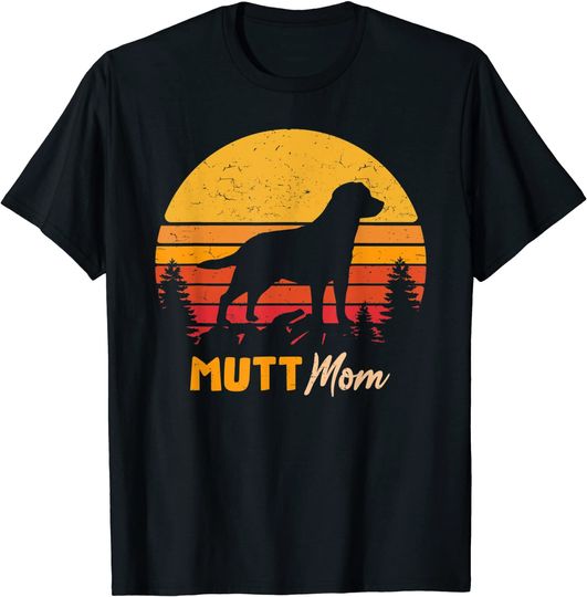 Discover Unissex T-Shirt Dia Nacional do Mutt Mutt Mom Mama Vintage Retro Dog Women Gift Camiseta