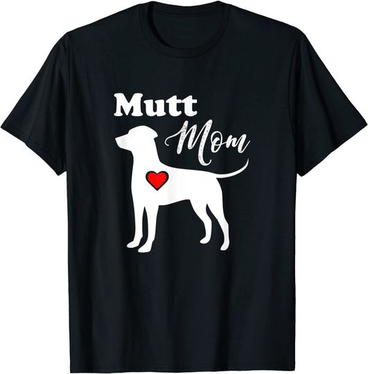 Discover Unissex T-Shirt Dia Nacional do Mutt Amantes de perros lindos y divertidos "Mutt Mom" Camiseta