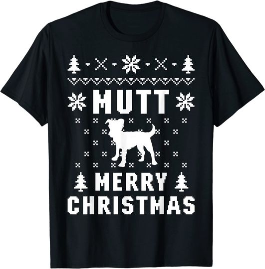 Discover Unissex T-Shirt Dia Nacional do Mutt MUTT Ugly de Navidad Camiseta