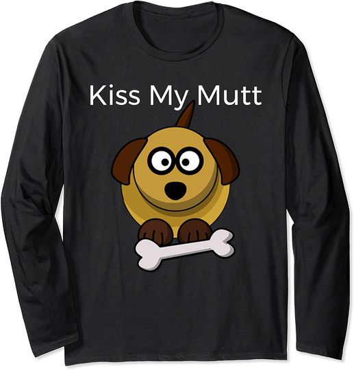 Discover Camisola De Mangas Compridas Dia Nacional do Mutt Kiss My Mutt