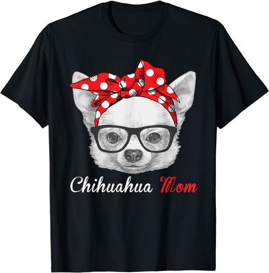 Discover T-Shirt Camiseta Manga Curta Cão Chihuahua Engraçada Mamã Chihuahua Para Amantes De Cães