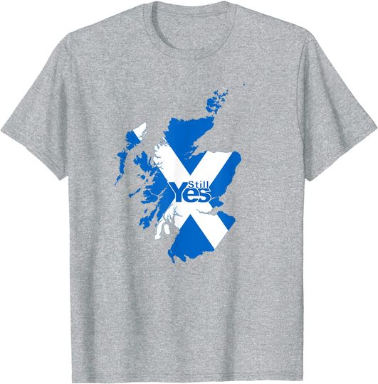 Discover T-Shirt Camiseta Manga Curta Escócia Mapa Independência Escocesa