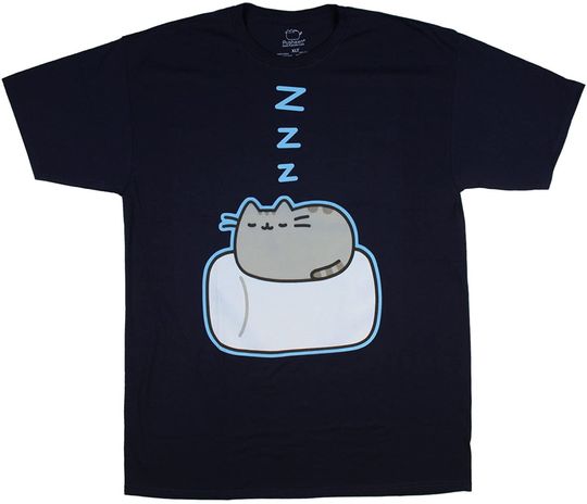 T-Shirt Camiseta Manga Curta Pusheen Sleeping ZZZ