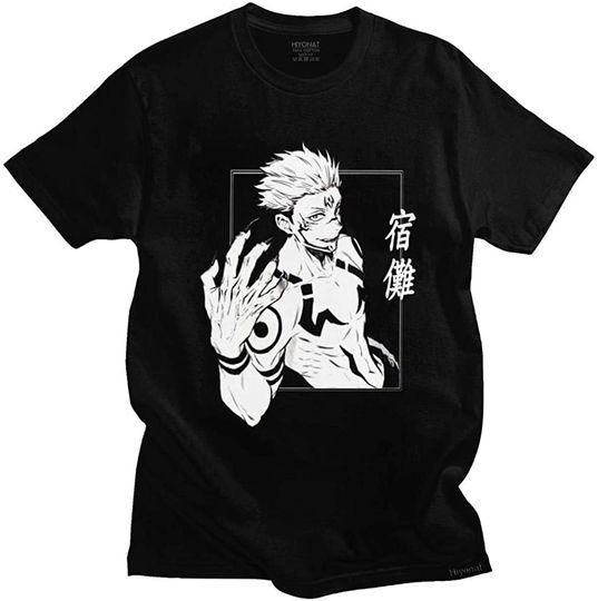 T-Shirt Kawaii Cool Anime Jujutsu Kaisen Camiseta Hombres Manga Corta