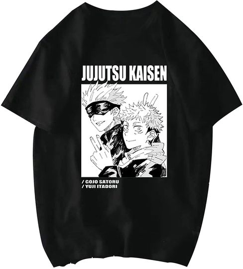 Discover Jujutsu Kaisen T-shirt Estampada com Estilo Desportivo