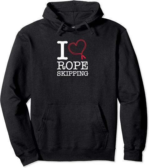 Discover Hoodie Sweater Com Capuz  Rope Skipping I Heart Rope Skipping -
