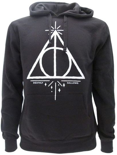 Discover Hoodie Sweater Com Capuz Símbolos Harry Potter das Relíquias da Morte