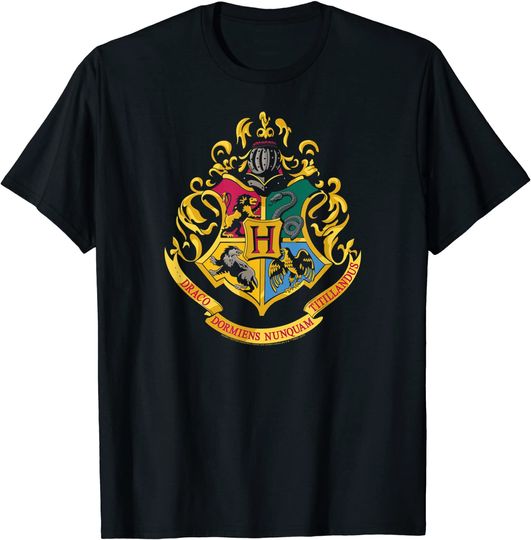 Discover T-Shirt Camiseta Manga Curta Símbolos Harry Potter  Hogwarts