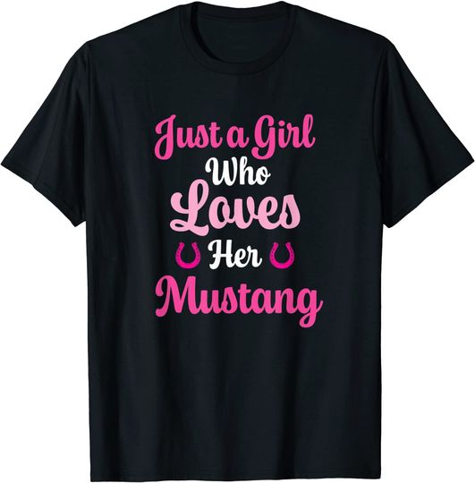 Discover T-Shirt Camiseta Manga Curta Cavalo Mustang Para Mulheres Que Amam Seu Cavalo Mustang