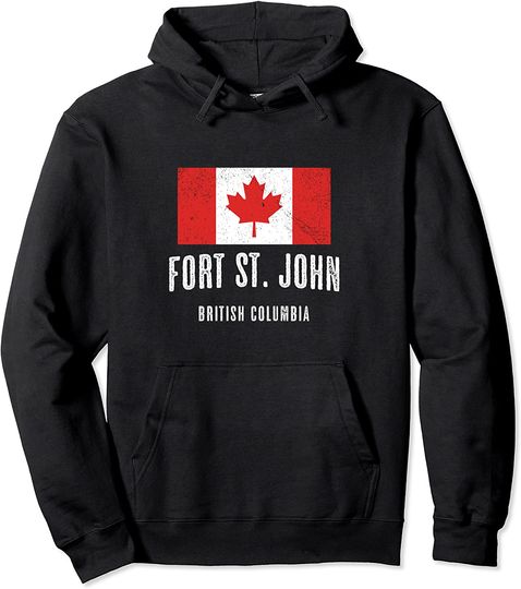 Discover Hoodie Sweater Com Capuz Bandeira Canada Ciudad de Fort St. John
