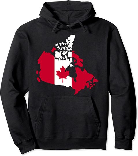 Discover Bandeira do Mapa  Hoodie Sweater Com Capuz Bandeira Canada