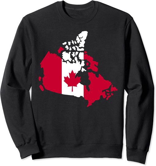 Discover Suéter Sweatshirt Bandeira Canada