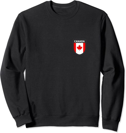 Discover Suéter Sweatshirt Bandeira Canada