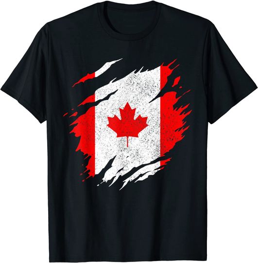 Discover Canada Bandeira Vintage T-shirt