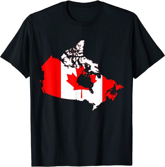 Discover T-Shirt Camiseta Manga Curta Bandeira Canada
