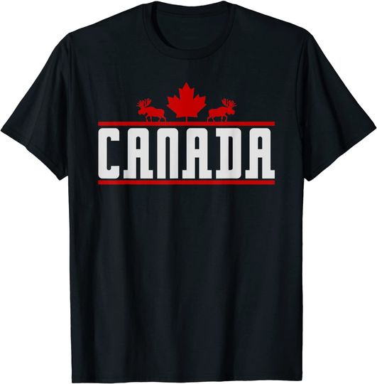 Discover Amante De Canadá T-Shirt Camiseta Manga Curta Bandeira Canada