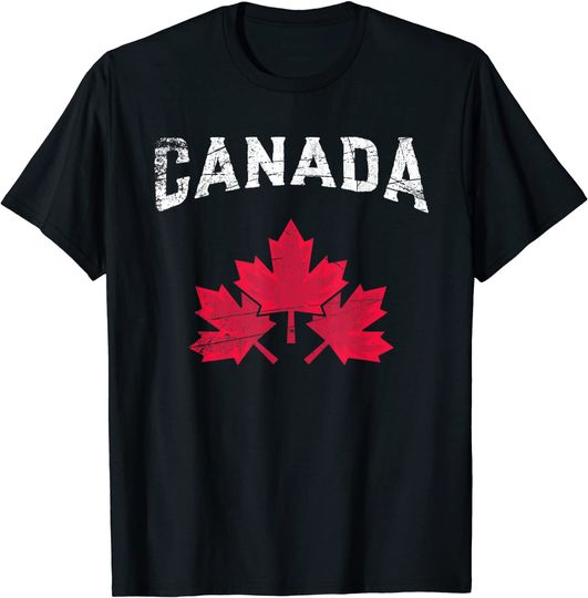 Discover T-Shirt Camiseta Manga Curta Bandeira Canada Amante De Canadá