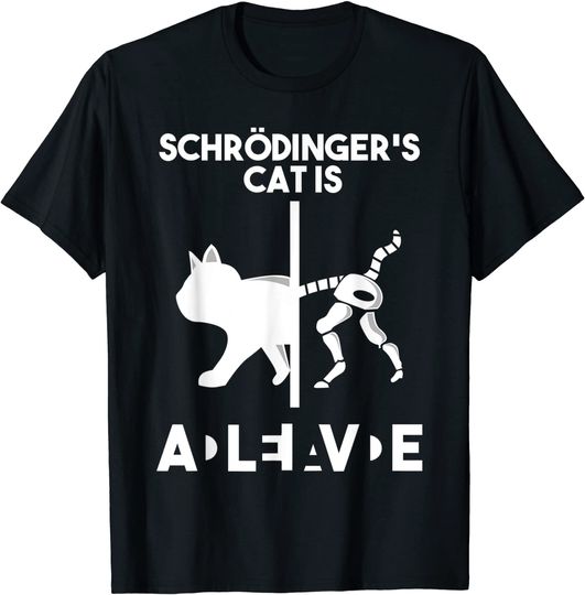 Discover O Gato de Schrödinger - Vivo e Morto - Física Nerd Ciência T-shirt