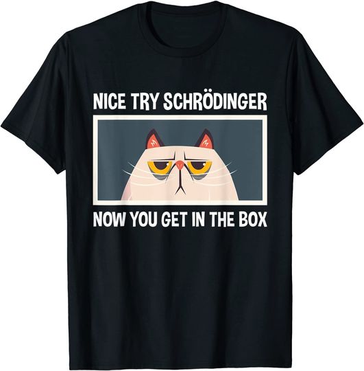 Discover T-Shirt Camiseta Manga Curta Gato De Schrödinger