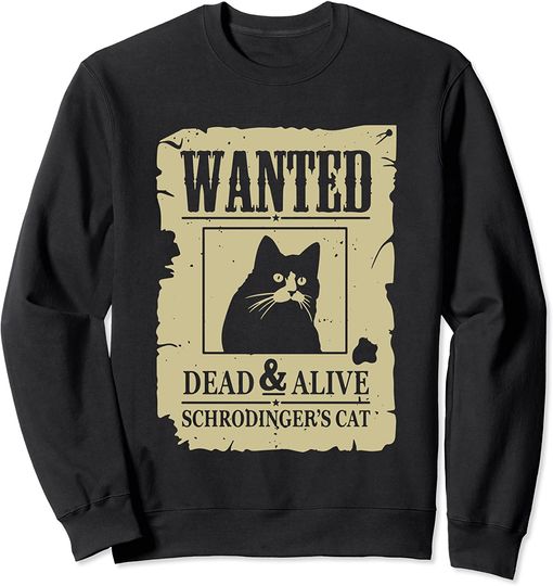 Discover Sweatshirt Gato De Schrödinger Unissexo Suéter