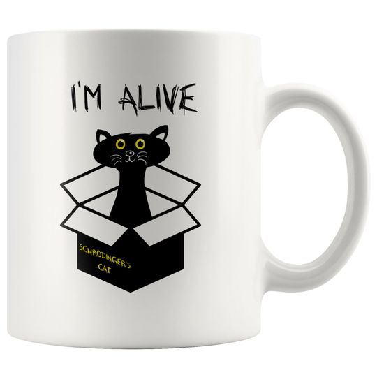 Discover Schrodingers Cat - Im Alive Mug |Caneca De Cerâmica Clássica Gato De Schrödinger