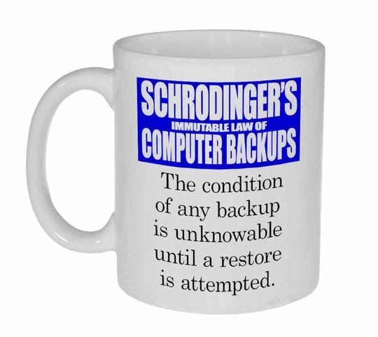 Discover Schrodingers Backup Coffee or Tea Mug Caneca De Cerâmica Clássica Gato De Schrödinger