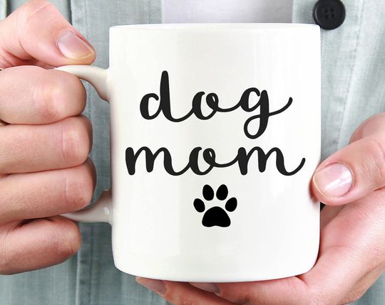 Discover Dog Mom Mug Caneca De Cerâmica Clássica Pata de Cão