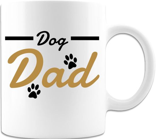 Discover Dog Dad  Caneca De Cerâmica Clássica Pata de Cão