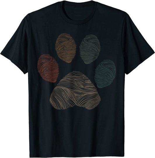 Discover Pegada de Patas Raça Pitbull T-Shirt Para Homem Mulher Criança Pata de Cão