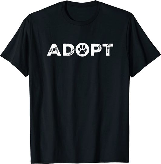 Discover Adote o Presente da Pata do Amante do Cão e do Gato T-shirt