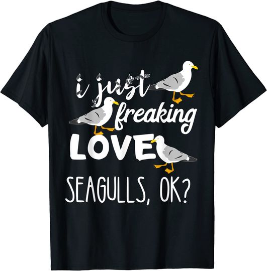Discover T-Shirt Camiseta Manga Curta Albatros I Just Freaking Love Gaviotas