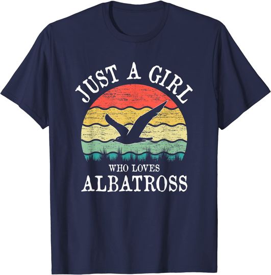 Discover T-Shirt Camiseta Manga Curta Apenas Um Menina Que Ama Albatros