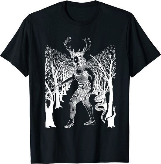 Discover T-Shirt Camiseta Manga Curta Cernunnos  Cuerno Dios Wicca Paganismo