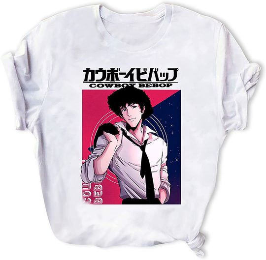 Discover T-shirt Estampada Spike Spiegel Anime Japonês | Camiseta Masculina Feminina