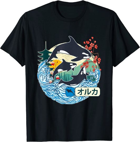 Discover Golfinhos e Onda de Kanagawa | T-shirt Masculina Feminina