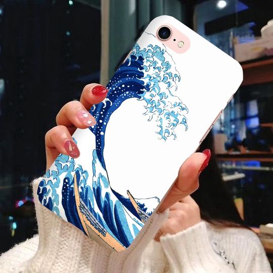 Discover Capa de Plástico para Proteger o Telemóvel Samsung com Design de Onda de Kanagawa