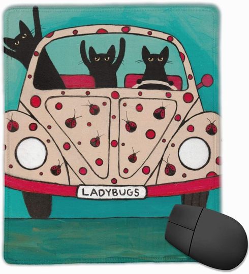 Discover Lindos Mouse Pad Tapete De Rato Joaninha Desenho e Gato Preto