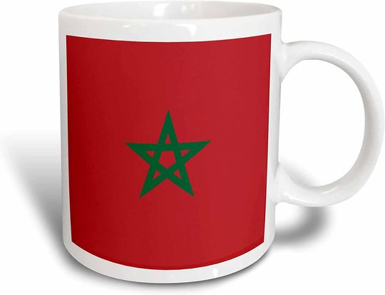Discover Caneca de Cerâmica Clássica Bandeira de Marrocos