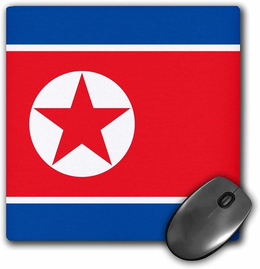 Discover Tapete de Rato Bandeira da Coreia do Norte Estrela Azul Vermelho Branco