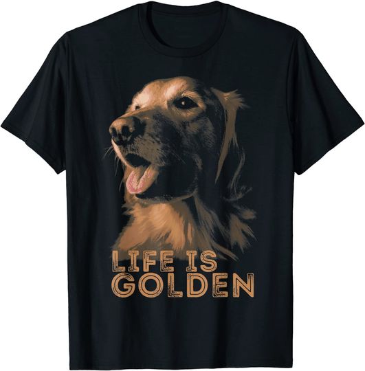 Discover A vida é uma t-shirt de cão Golden Retriever