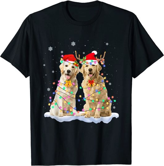 Discover Golden Retriever Natal Pai Natal T-Shirt Camiseta Manga Curta