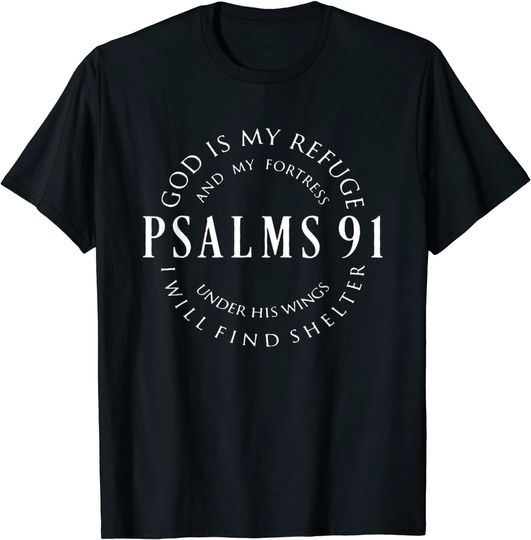 Discover T-Shirt Camiseta Manga Curta Salmo 91 Religioso Cristo Jesús Amor